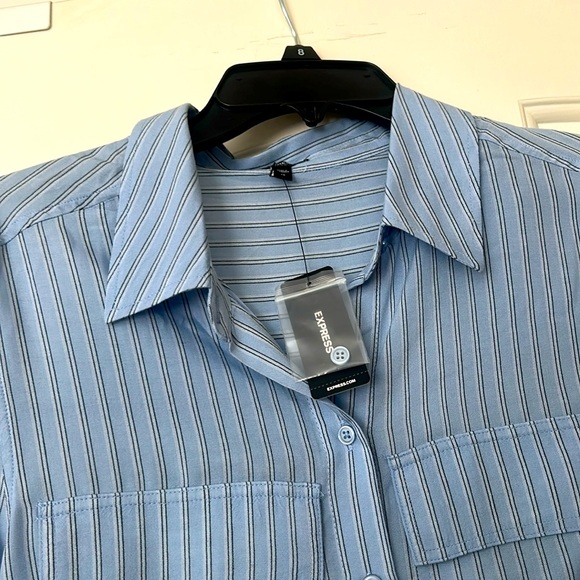 NWT Express Striped Button-Up Shirt - Picture 7 of 7